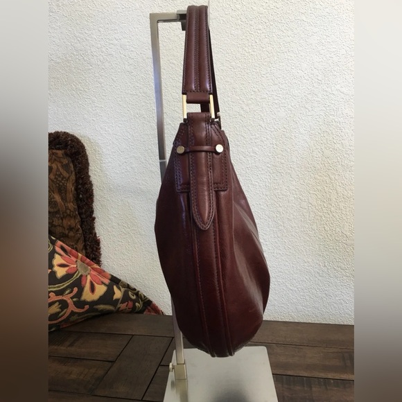 Cole Haan Zip Hobo Dark Aubergine Leather - Aerin B22055 - Picture 6 of 11